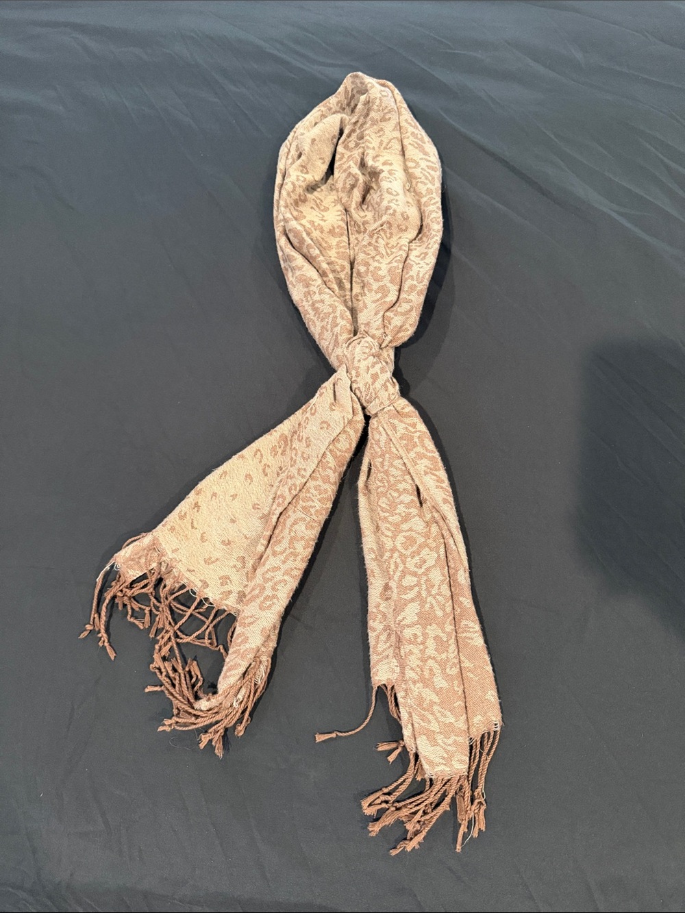 Soft Beige Patterned Women's Scarf
